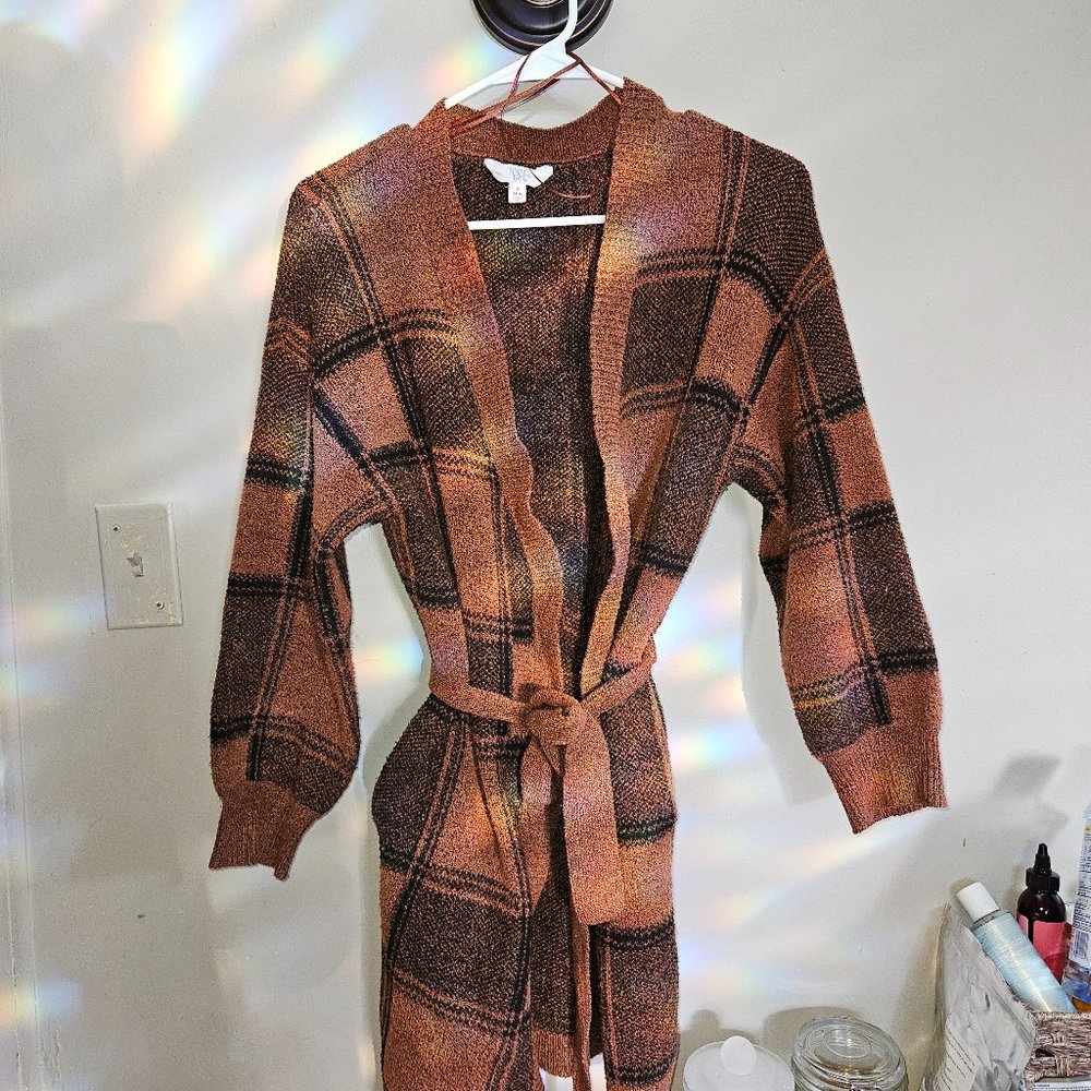 Brown with black stripes cartigan